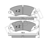 Plaquettes de frein 22-0836-0 METELLI pour LAND ROVER RANGE ROVER III