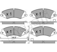 Plaquettes de frein 22-0836-6 METELLI pour LAND ROVER DISCOVERY V RANGE ROVER IV