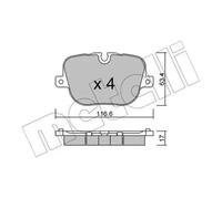 Plaquettes de frein 22-0837-0 METELLI pour LAND ROVER RANGE ROVER III