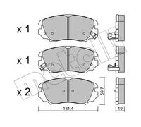 Plaquettes de frein 22-0841-0 METELLI pour OPEL SAAB CHEVROLET