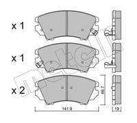 Plaquettes de frein 22-0842-0 METELLI pour OPEL SAAB MG CHEVROLET