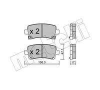 metelligroup 22-0844-0 - Made in Italy - Plaquettes de Frein