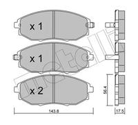 Plaquettes de frein 22-0845-0 METELLI pour CHEVROLET EPICA