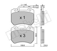 Plaquettes de frein 22-0848-0 METELLI pour ALFA ROMEO BRERA SPIDER 159