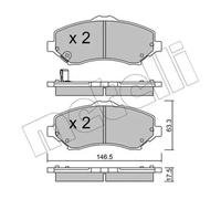 Plaquettes de frein 22-0862-0 METELLI pour DODGE JEEP