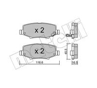 Plaquettes de frein 22-0863-0 METELLI pour DODGE JEEP