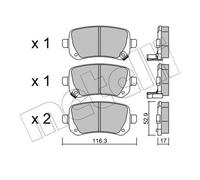 Plaquettes de frein 22-0864-0 METELLI pour DODGE FIAT VW CHRYSLER