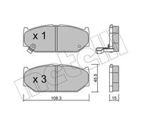 Plaquettes de frein 22-0897-0 METELLI pour SUZUKI SWIFT III
