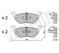 Plaquettes de frein 22-0907-0 METELLI pour FORD MAZDA