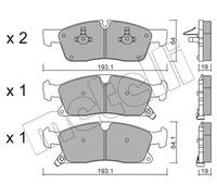 Plaquettes de frein 22-0927-0 METELLI pour JEEP GRAND CHEROKEE IV