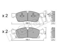 Plaquettes de frein 22-0927-4 METELLI pour MERCEDES-BENZ CLASSE M L GLE