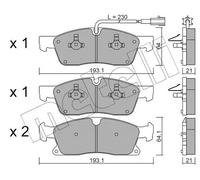 Kit De Plaquettes De Frein Frein À Disque Metelli 22-0927-5 pour Maserati