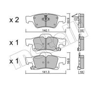 metelligroup 22-0928-0 - Made in Italy - Plaquettes de Frein