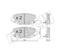 Plaquettes de frein 22-0947-0 METELLI pour FIAT LANCIA VW CHRYSLER