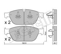 Plaquettes de frein 22-0954-0 METELLI pour AUDI A8 D4 Q5