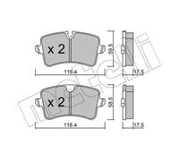 Plaquettes de frein 22-0955-0 METELLI pour AUDI PORSCHE