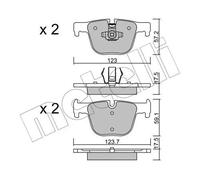 Plaquettes de frein 22-0963-0 METELLI pour BMW 3 4 Coupé 3 Touring 4 Décapotable