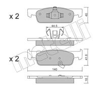 METELLI 22-0975-2 Plaquettes de frein
