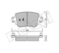 Plaquettes de frein 22-0980-0 METELLI pour AUDI SEAT SKODA VW