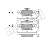 Kit De Plaquettes De Frein Frein À Disque Metelli 22-0986-1 pour Ford