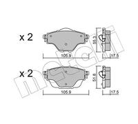Plaquettes de frein 22-0988-0 METELLI pour CITROËN PEUGEOT OPEL DS