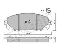 Kit De Plaquettes De Frein Frein À Disque Metelli 22-1000-0 pour Jeep