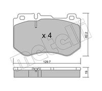Plaquettes de frein 22-1018-0 METELLI pour MERCEDES-BENZ Coupé