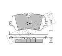 Kit De Plaquettes De Frein Frein À Disque Metelli 22-1025-0 pour Land Rover