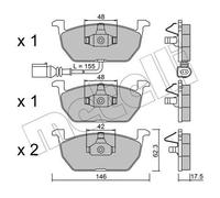 Plaquettes de frein 22-1028-0 METELLI pour VW SEAT SKODA