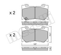 Plaquettes de frein 22-1029-0 METELLI pour NISSAN INFINITI