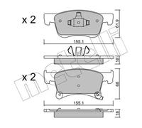 Plaquettes de frein 22-1035-0 METELLI pour OPEL ADAM CORSA E