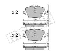 metelligroup 22-1037-0 - Made in Italy - Plaquettes de Frein