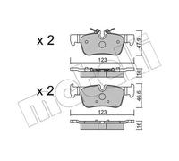 Plaquettes de frein 22-1038-0 METELLI pour BMW MINI