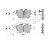 METELLI 22-1039-1 Plaquettes de frein