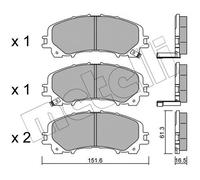 Plaquettes de frein 22-1082-0 METELLI pour INFINITI NISSAN