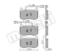 Kit De Plaquettes De Frein Frein À Disque Metelli 22-1099-0 pour Alfa Romeo