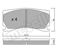 Plaquettes de frein 22-1106-0 METELLI pour JAGUAR PEUGEOT DS