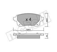 Plaquettes de frein 22-1112-0 METELLI pour RENAULT MITSUBISHI