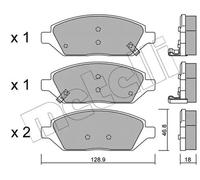 Plaquettes de frein 22-1113-0 METELLI pour OPEL VAUXHALL