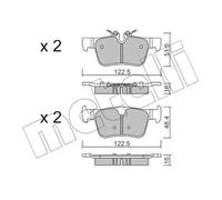 Plaquettes de frein 22-1121-0 METELLI pour VOLVO S90 II V90 II Cross Country