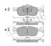 Plaquettes de frein 22-1123-0 METELLI pour LAND ROVER JAGUAR