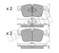 Plaquettes de frein 22-1124-0 METELLI pour JAGUAR LAND ROVER