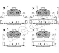 Plaquettes de frein 22-1126-0 METELLI pour AUDI A4 B9 A4 B9 Avant A4 Allroad B9