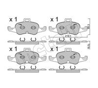 Plaquettes de frein 22-1127-1 METELLI pour AUDI TT TT Roadster