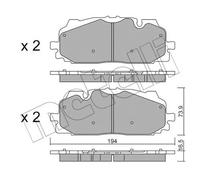 Plaquettes de frein 22-1128-0 METELLI pour AUDI VW CUPRA
