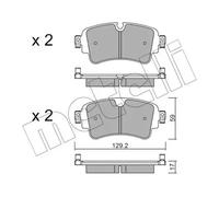 Kit De Plaquettes De Frein Frein À Disque Metelli 22-1129-0 pour Audi VW