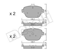 Plaquettes de frein 22-1138-0 METELLI pour MERCEDES-BENZ CLS CLASSE E GLC EQC