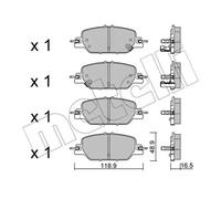 Plaquettes de frein 22-1154-0 METELLI pour HONDA CR-V V