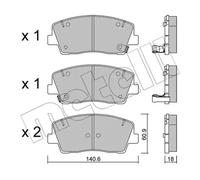 METELLI 22-1169-0 Plaquettes de frein