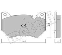 METELLI 22-1170-0 Plaquettes de frein